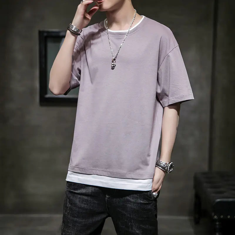 Men's Cotton Short Sleeve T-Shirt - Casual Graphic Top