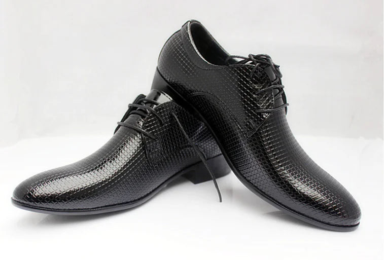 Men's Formal Leather Oxford Shoes - British Style