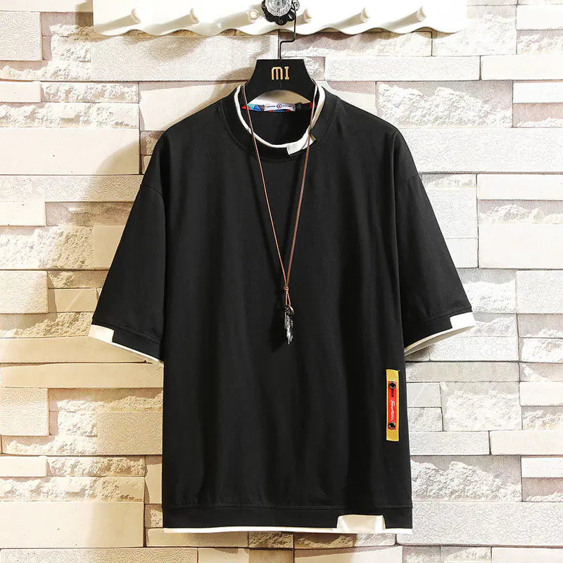 Men's Loose-Fit Round Neck Short Sleeve T-Shirt