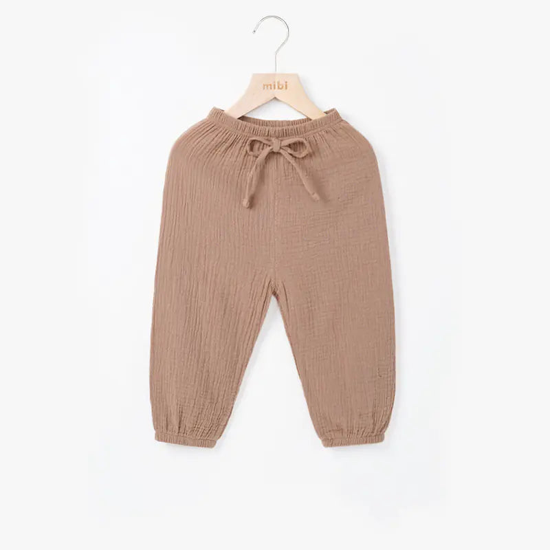 Children's Loose Cotton Linen Mosquito Pants