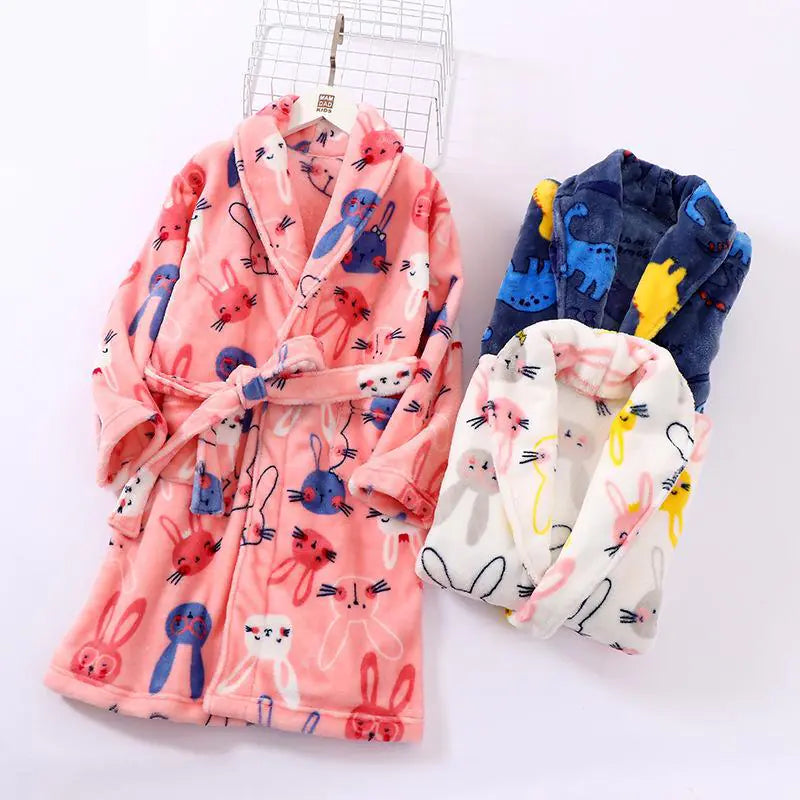 Children's Flannel Pajamas for Autumn and Winter