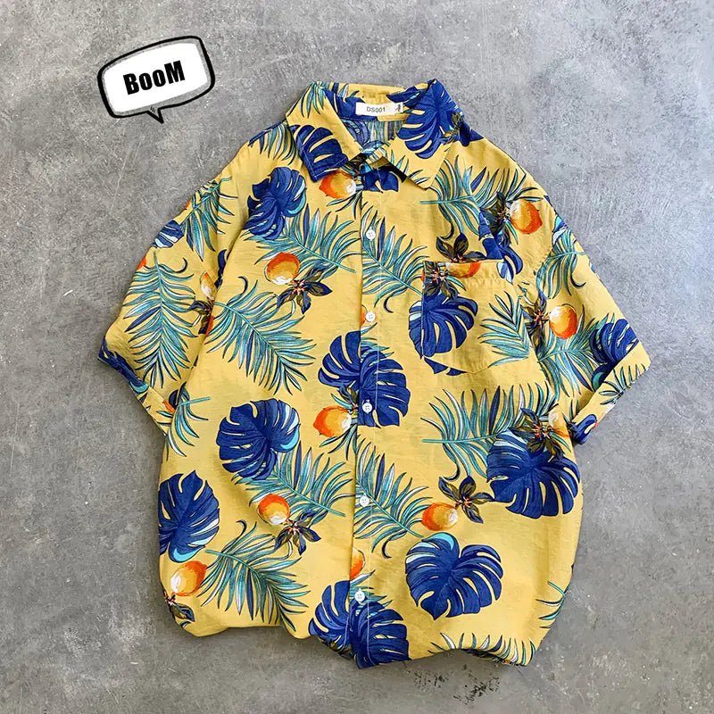 Couple's Floral Short Sleeve Hawaiian Shirts