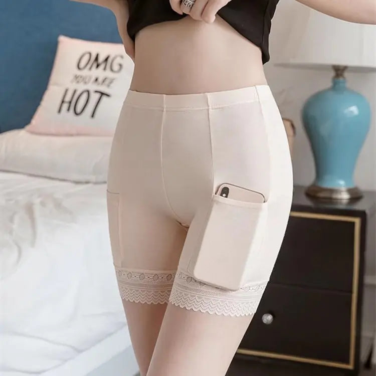 Cotton Pocket Safety Shorts for Women - Summer Fit