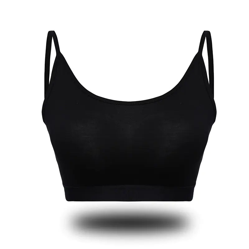 Removable Cotton Chest Yoga Cami Top with Straps