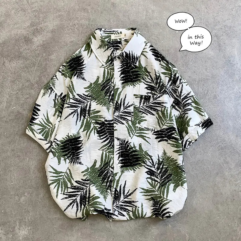 Couple's Floral Short Sleeve Hawaiian Shirts