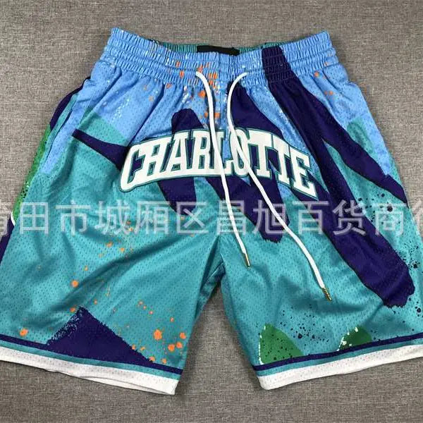 Vintage Mesh Basketball Shorts with Pockets and Zipper