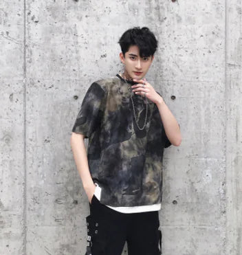 Men's Summer Camouflage Short Sleeve T-Shirt (Loose Fit)