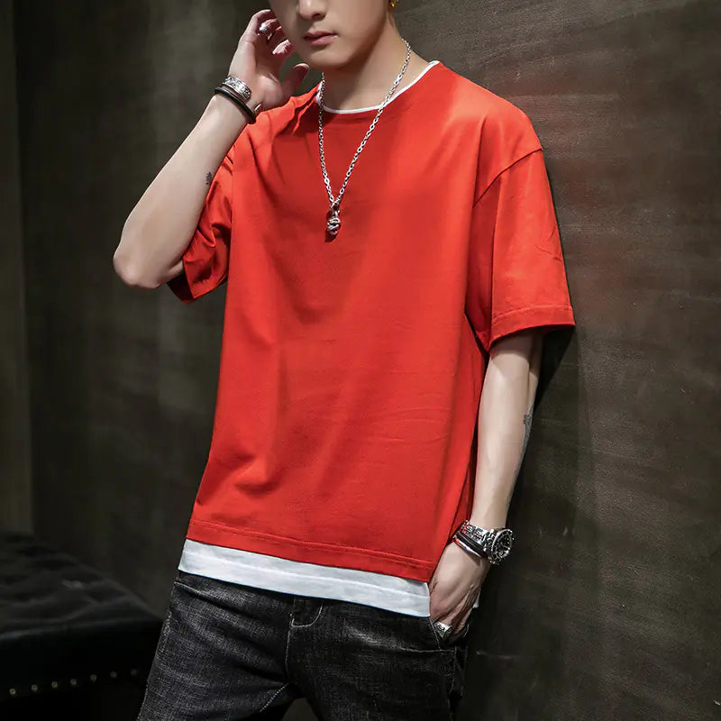 Men's Cotton Short Sleeve T-Shirt - Casual Graphic Top