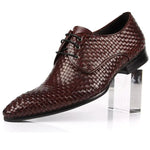 Men’s Cowhide Woven Formal Shoes