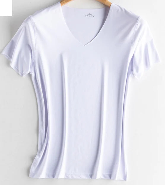 Men's Ice Silk Seamless Quick Dry Short Sleeve T-Shirt