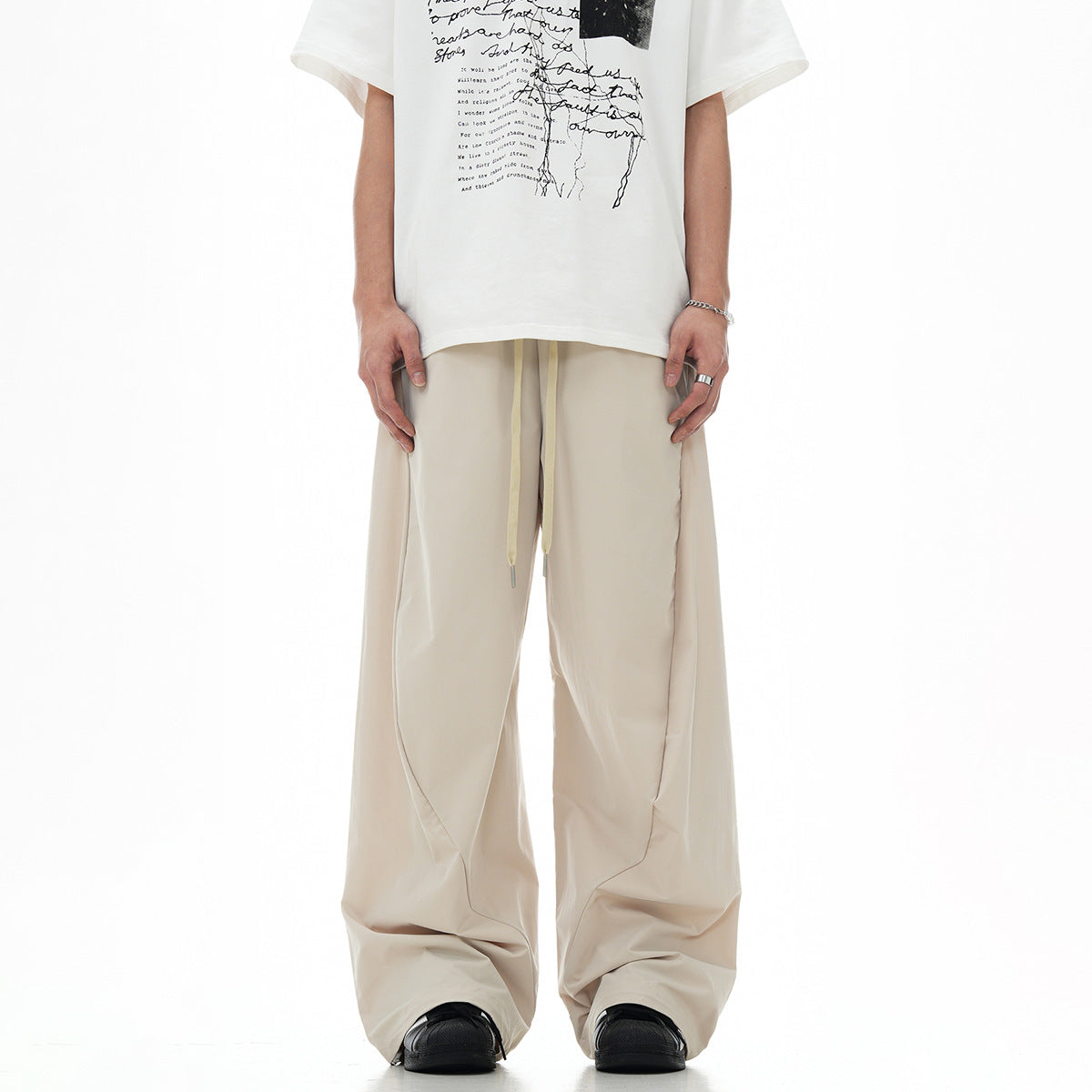 Work Pants for Men and Women Loose Quick-Dry Straight Leg Cargo Trousers