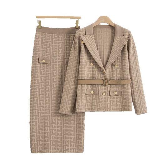 Women's Slim  Pencil Skirt Two-Piece Set