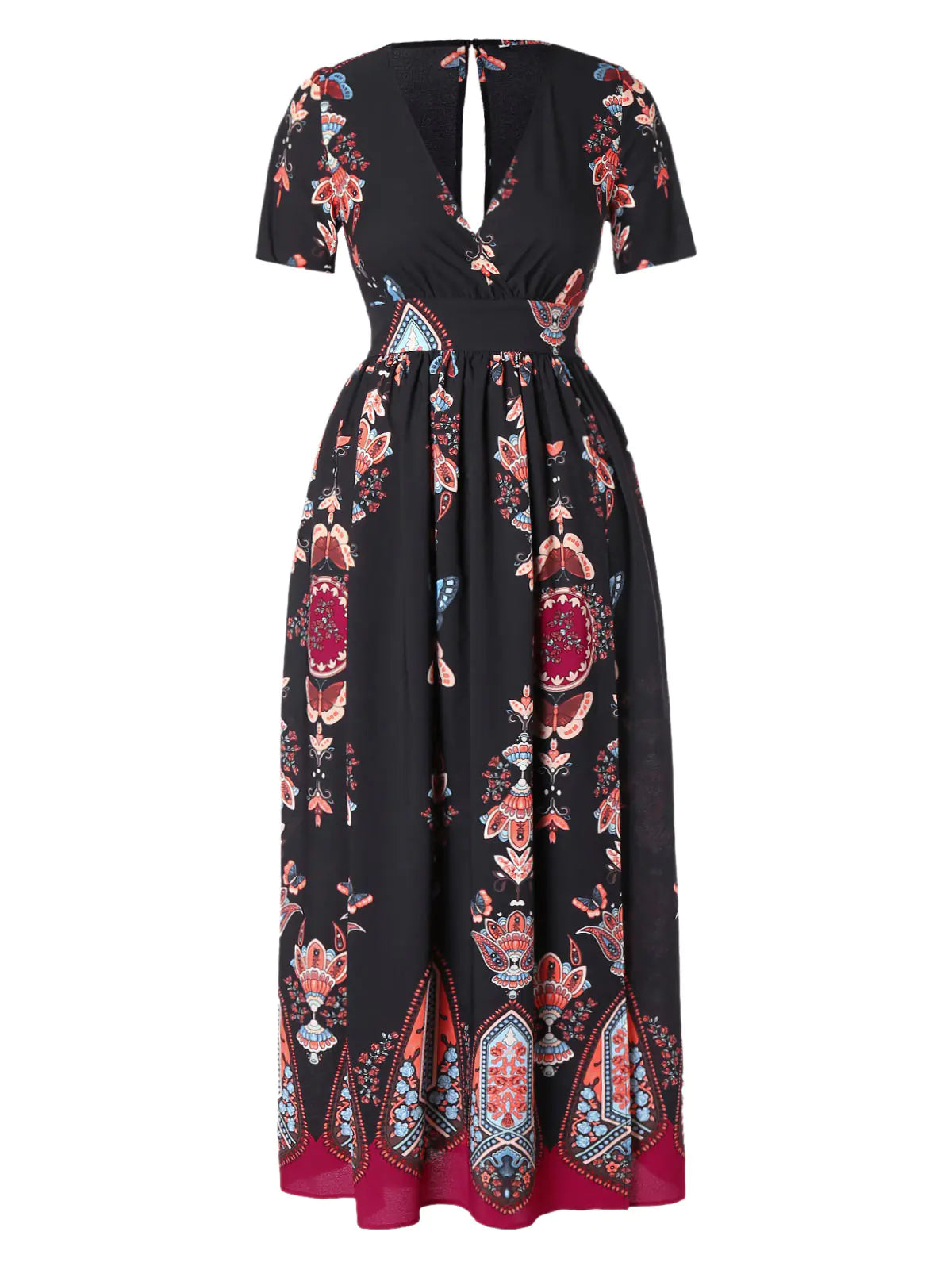 Plus Size V-Neck Dress, Elegant and Stylish Design