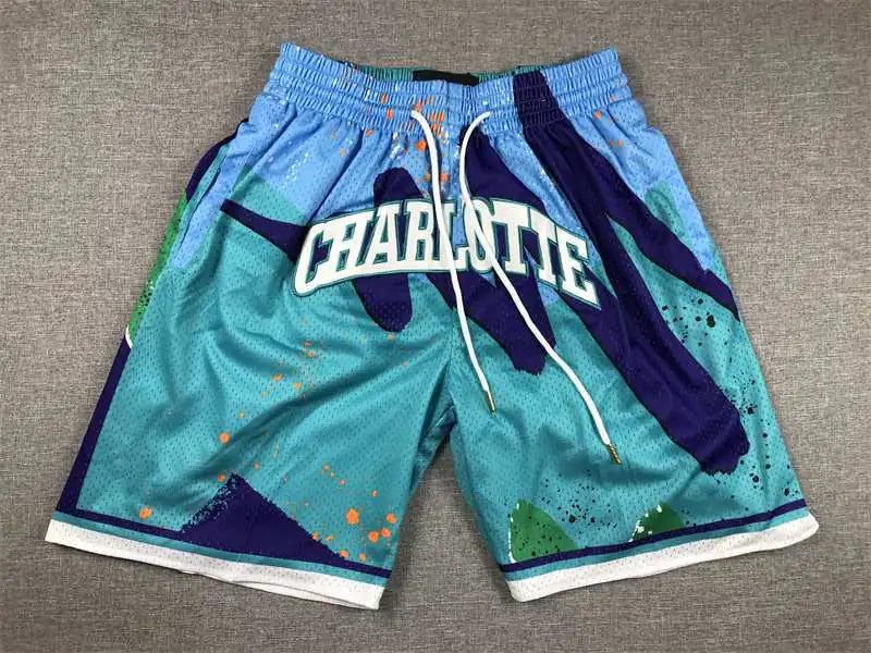Vintage Mesh Basketball Shorts with Pockets and Zipper