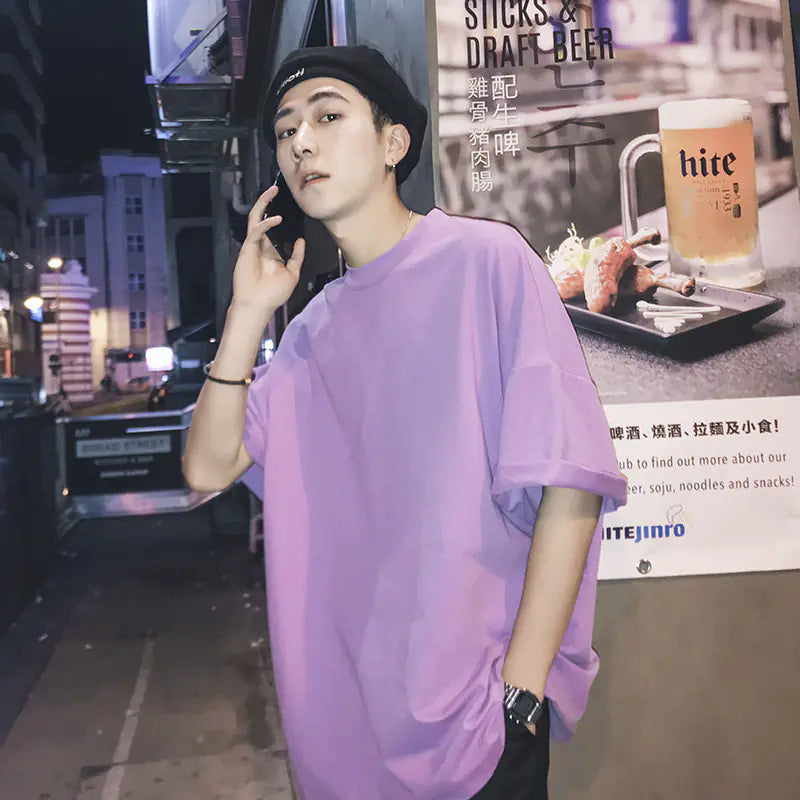 Minimalist Short Sleeve Loose Fit Men's T-Shirt