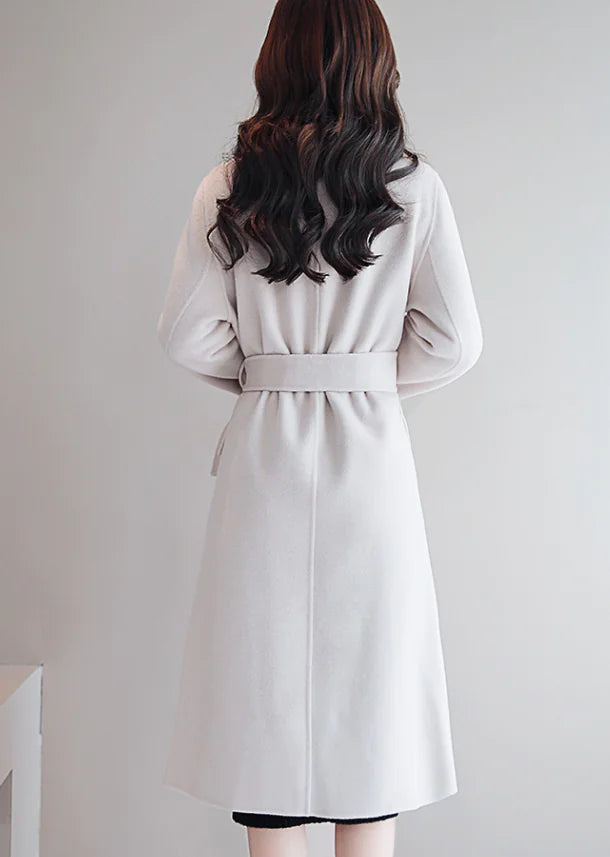 Wool Coat - Slim Fit Versatile Solid Color Design