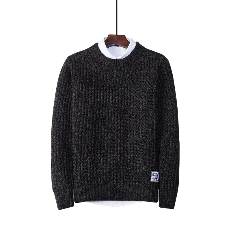 Men's Loose Fit Crew Neck Pullover Sweater