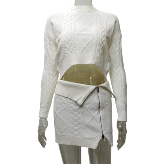 Sexy Fashion Set Slim Fit Elastic and Skirt Two-Piece Suit