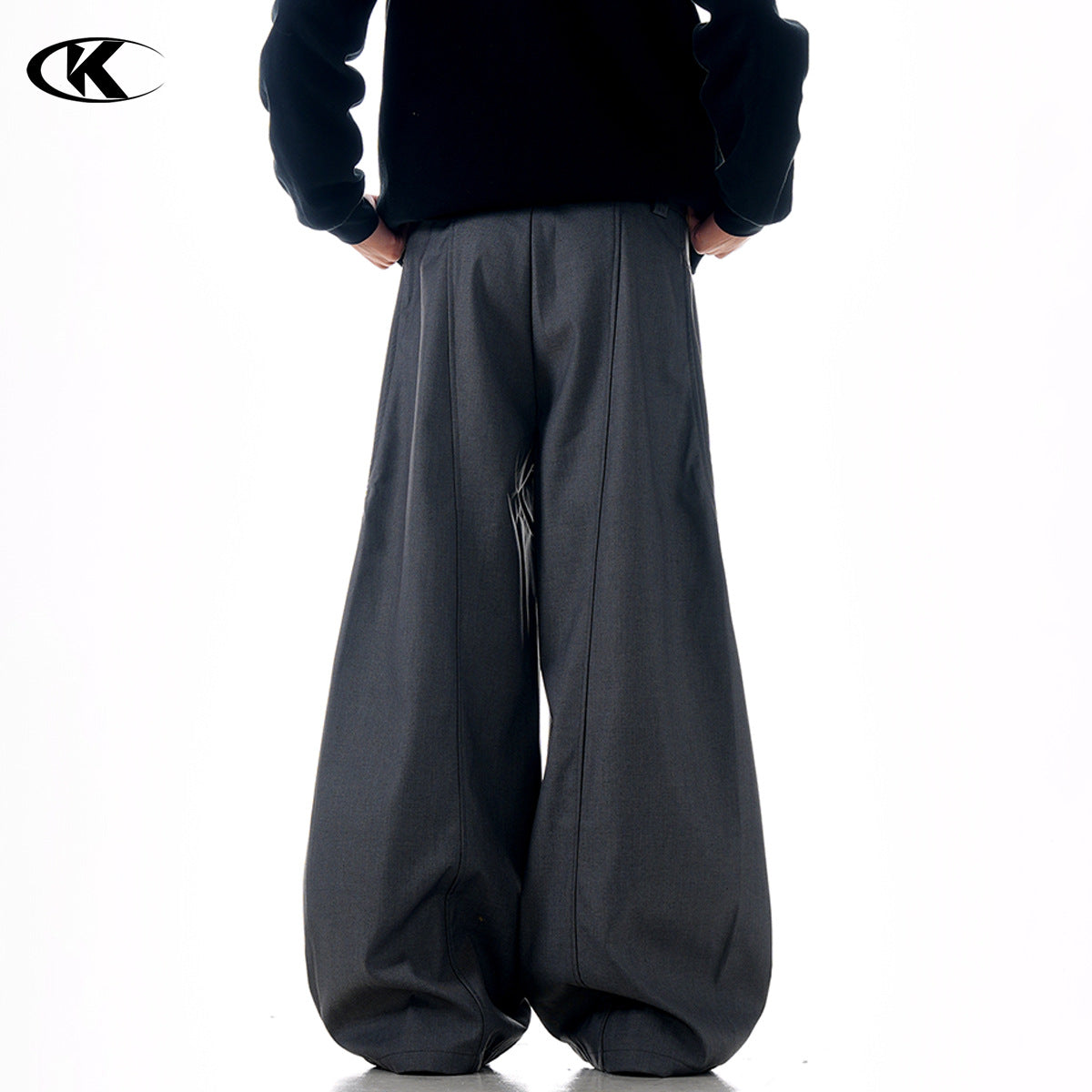 A-line Loose Fit Slimming Simple Trendy Three-dimensional Tailoring Long Pants