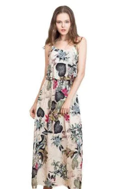 Floral Ruffle Hem Maxi Dress for Women