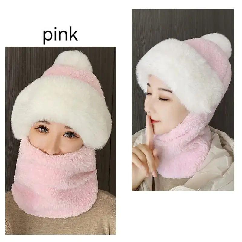 Outdoor Women's Fleece-Lined Hat with Ear Protection