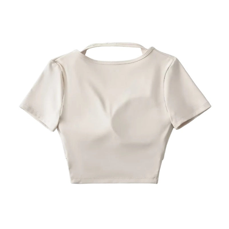 One piece short sleeved top