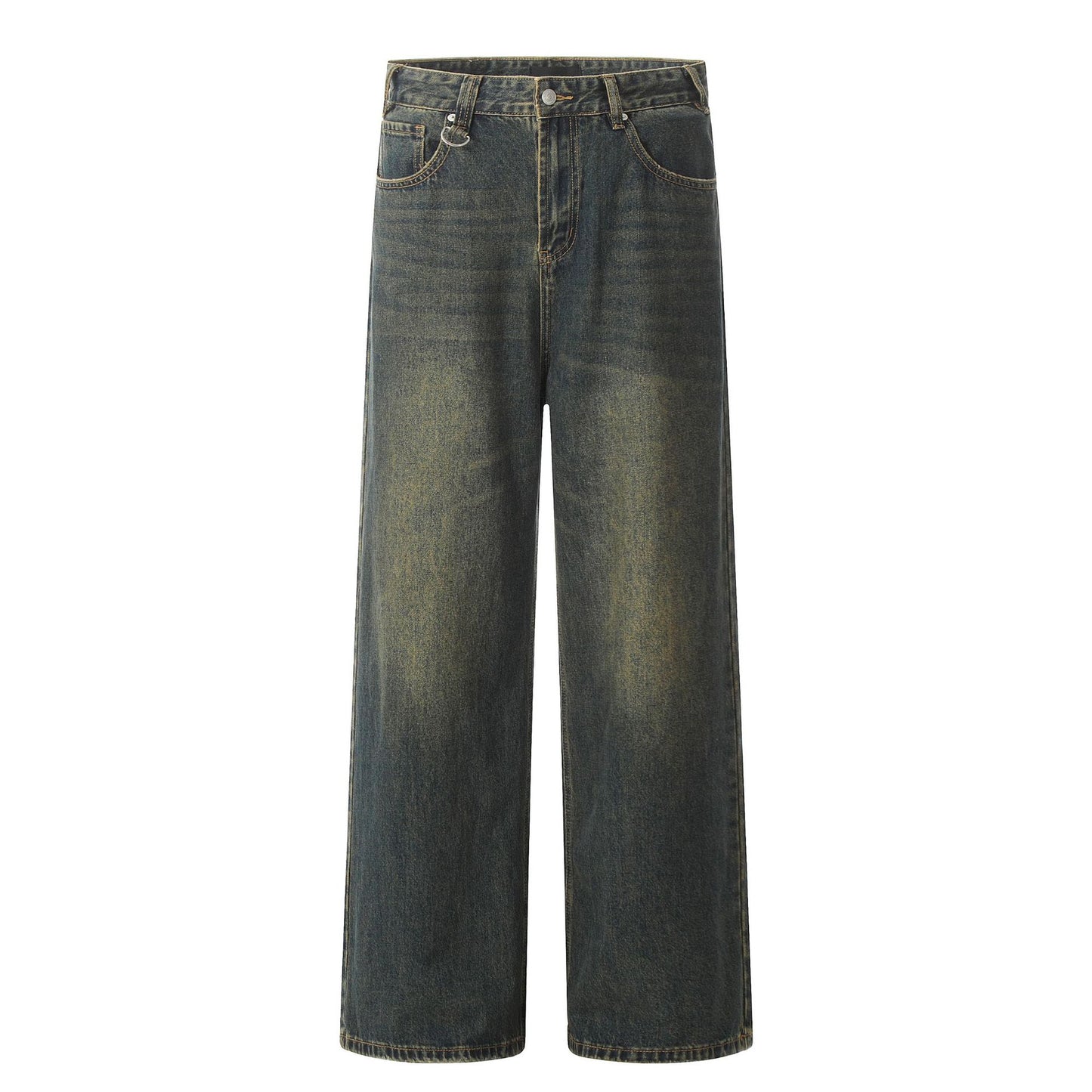 Unisex Street Washed Slim Wide Leg Loose Casual Long Pants