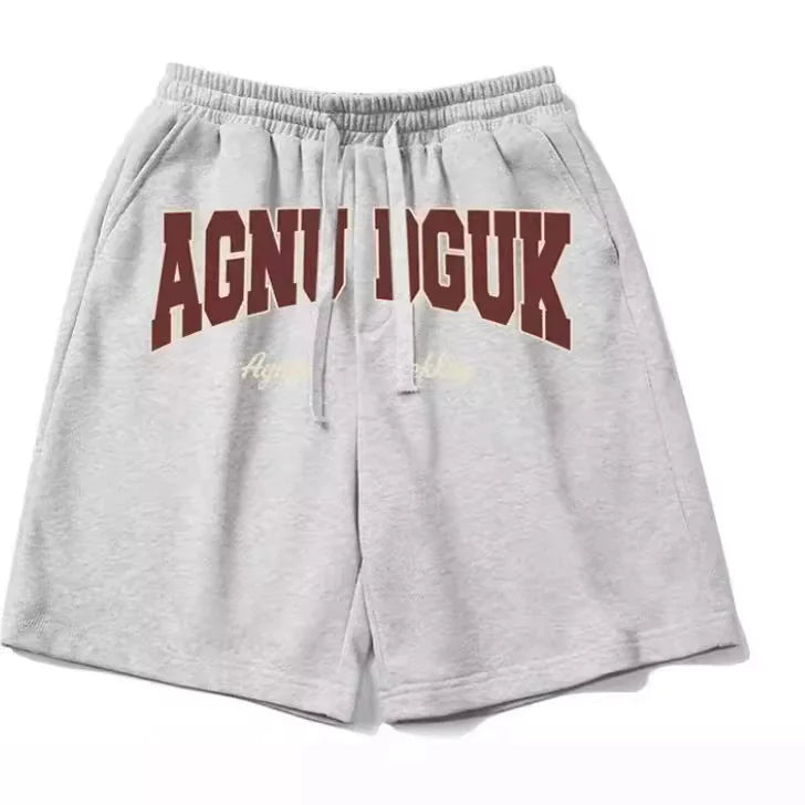 Embroidered Heavy Industry Casual Loose Shorts