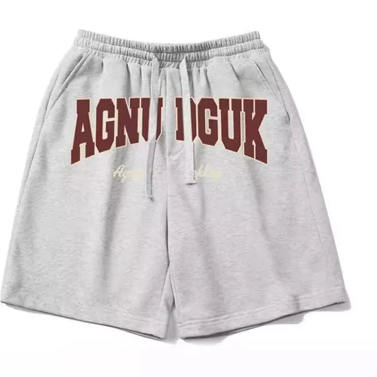 Embroidered Heavy Industry Casual Loose Shorts