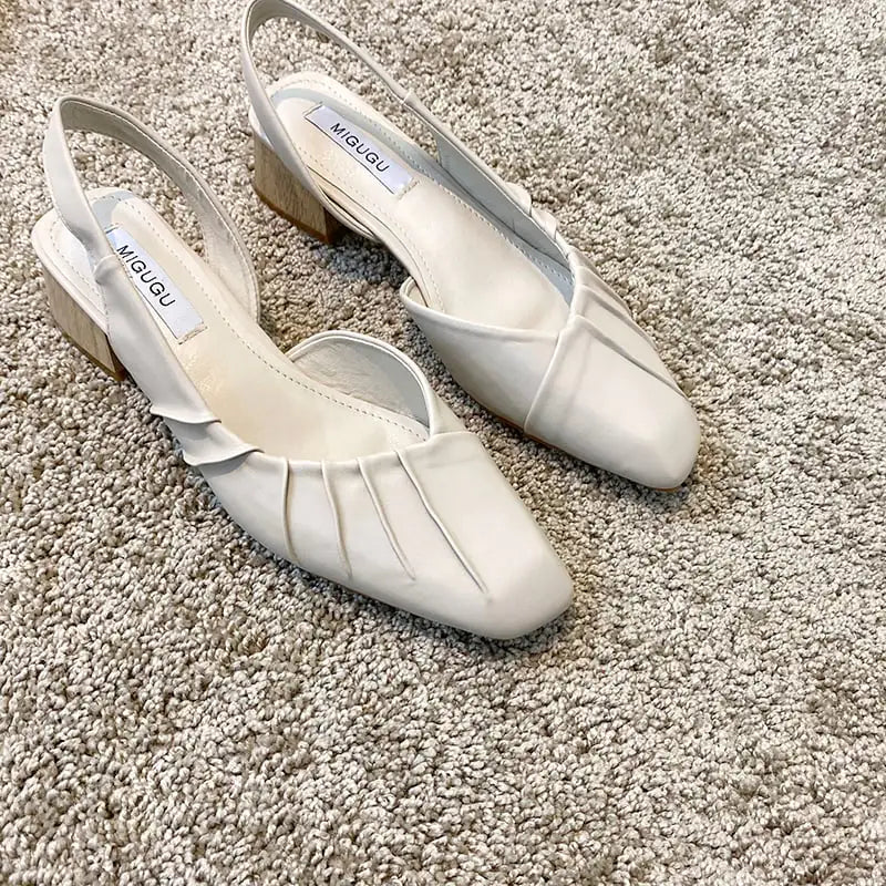 Crinkled High Heel Sandals