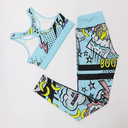 High-Waisted Yoga Leggings with Cute Prints (Model 9817)