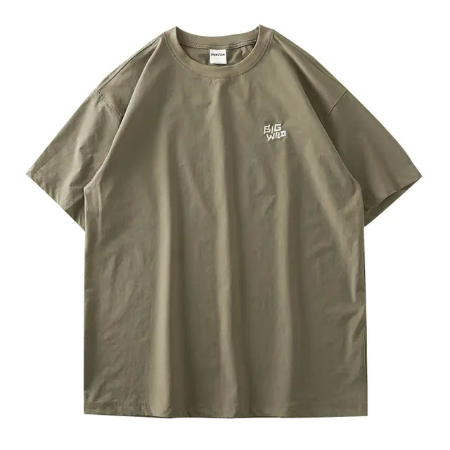 Men's Quick Dry Ice Silk T-Shirt with Alphabet Embroidery