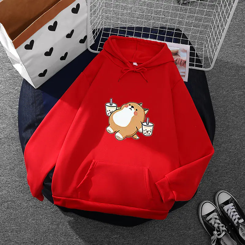 Casual Loose Round Neck Printed Sweater for All
