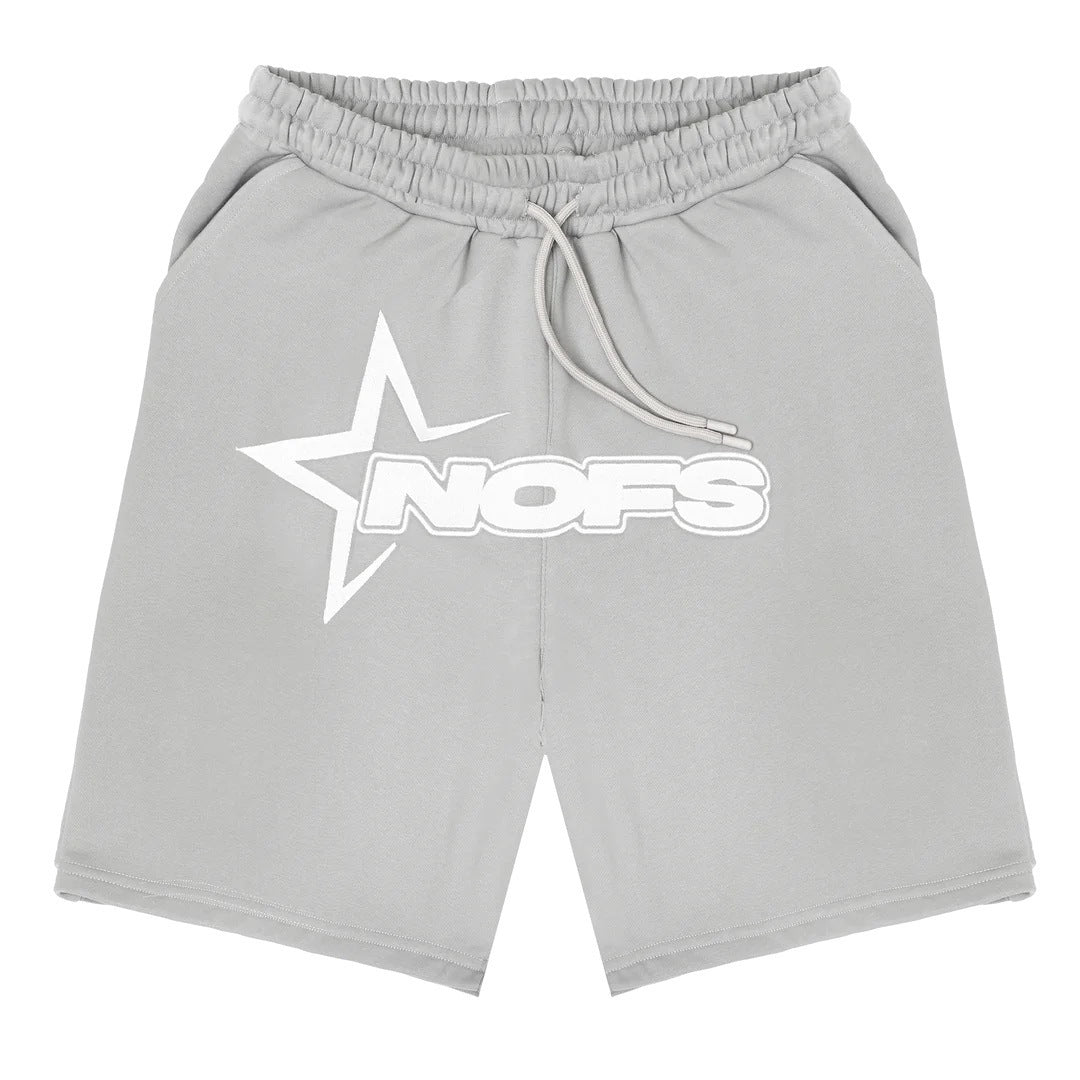Short Sleeve Top for Men and Women, Street Hip Hop Punk Letter Print T-Shirt and Shorts