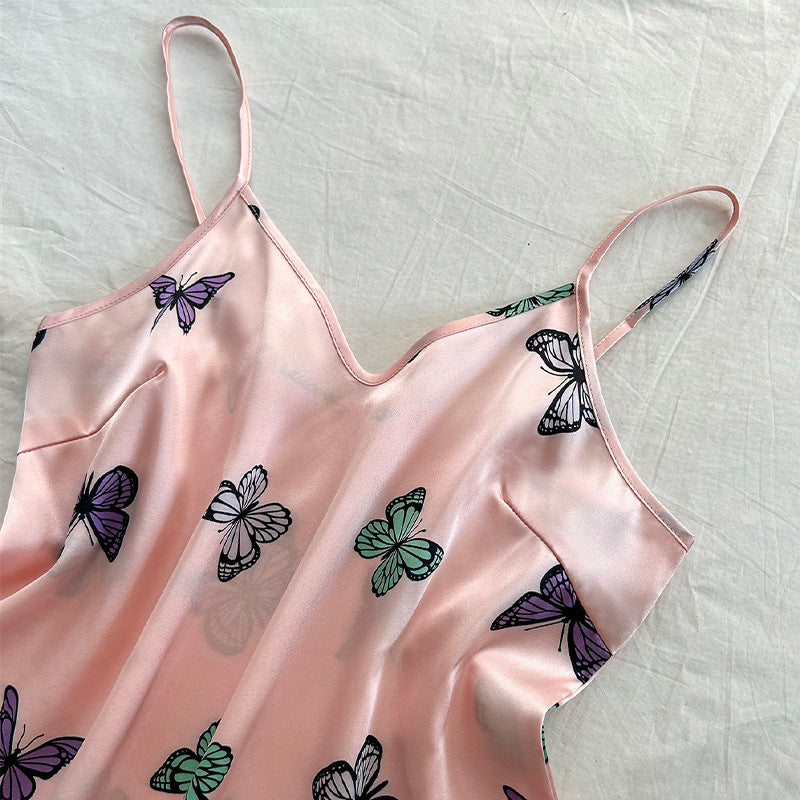 Printed pajama three piece loose pajama set
