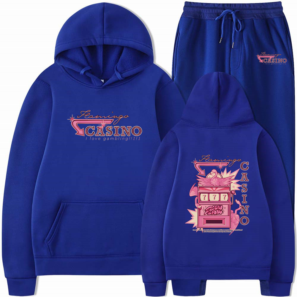 Travis Scotts Trendy CASINO Unisex Loose Hoodie Set