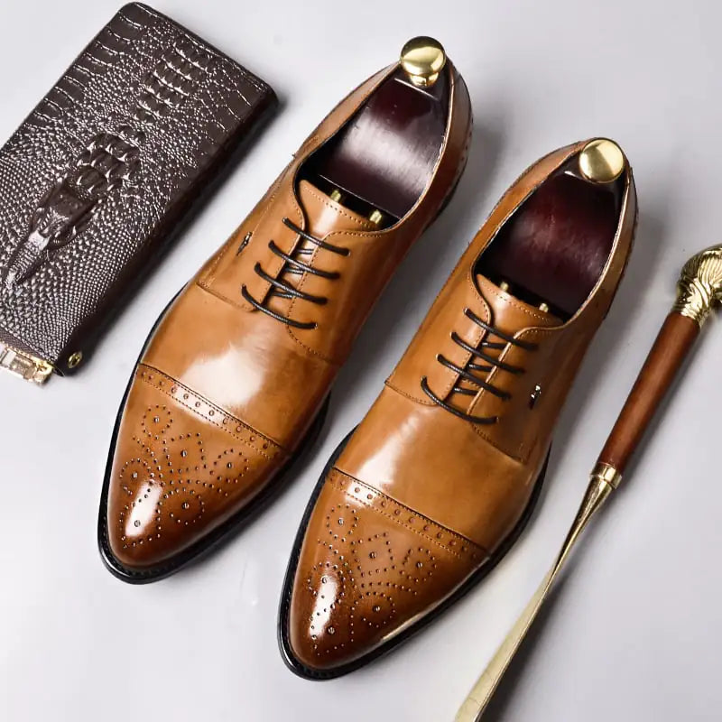 Men's British Formal Oxford Business Shoes
