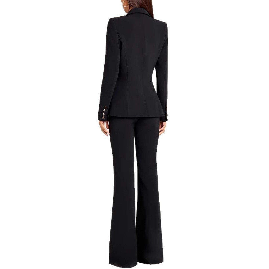 Elegant Long Sleeve Blazer Set with Vest and Trousers for Women  Autumn/Winter Fashion Style