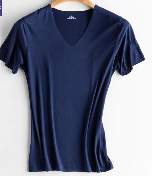 Men's Ice Silk Seamless Quick Dry Short Sleeve T-Shirt