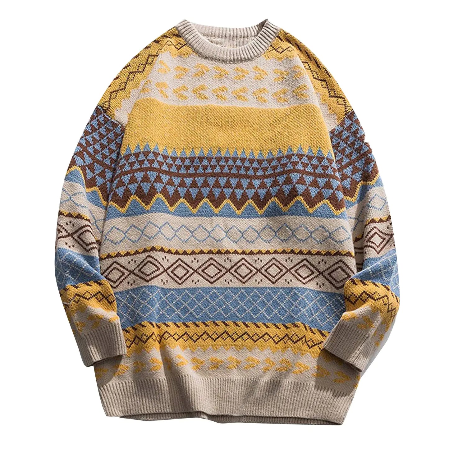 Retro Loose Fit Women's Pullover Sweater