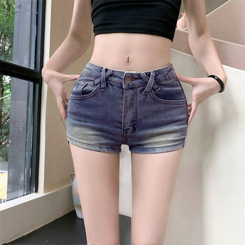 High Street Denim Shorts Women Spring Summer Sexy Spicy Style Skinny Zipper Denim Hot Pants Trendy