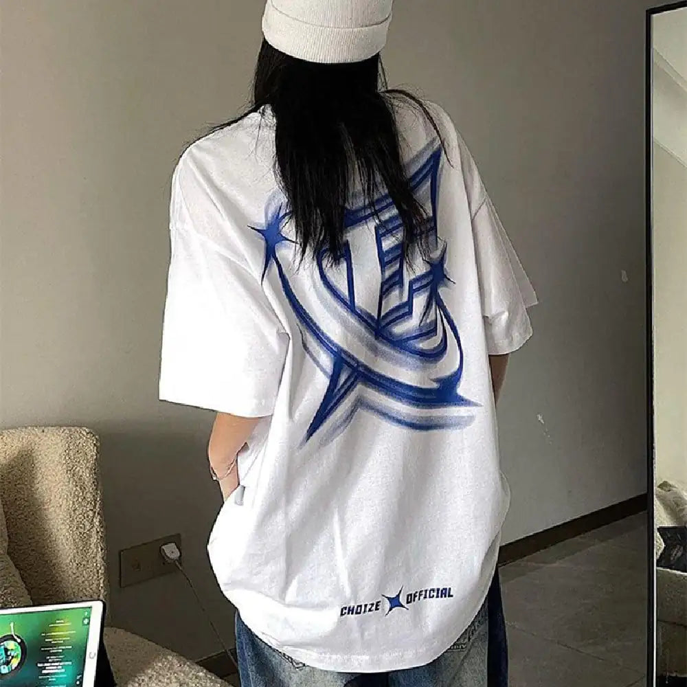 Phantom Letter Print Short Sleeve T-Shirt
