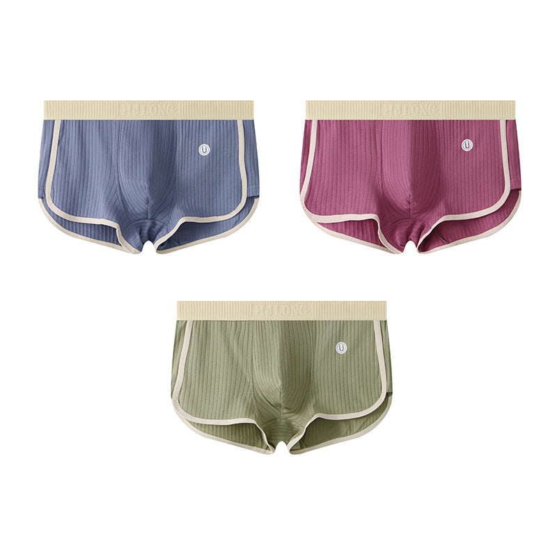 Four cornered pants mid waist flat leg pants