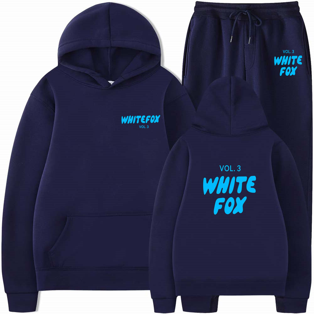 Winter New Hoodie Set Fashion Sports LOGO Long Sleeve Crew Neck Hooded Sweatshirt Two-piece Set