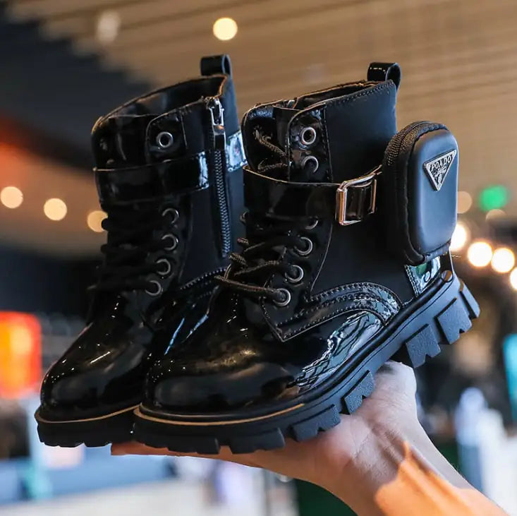 British Style Leather Short Boots for Fashion Girls