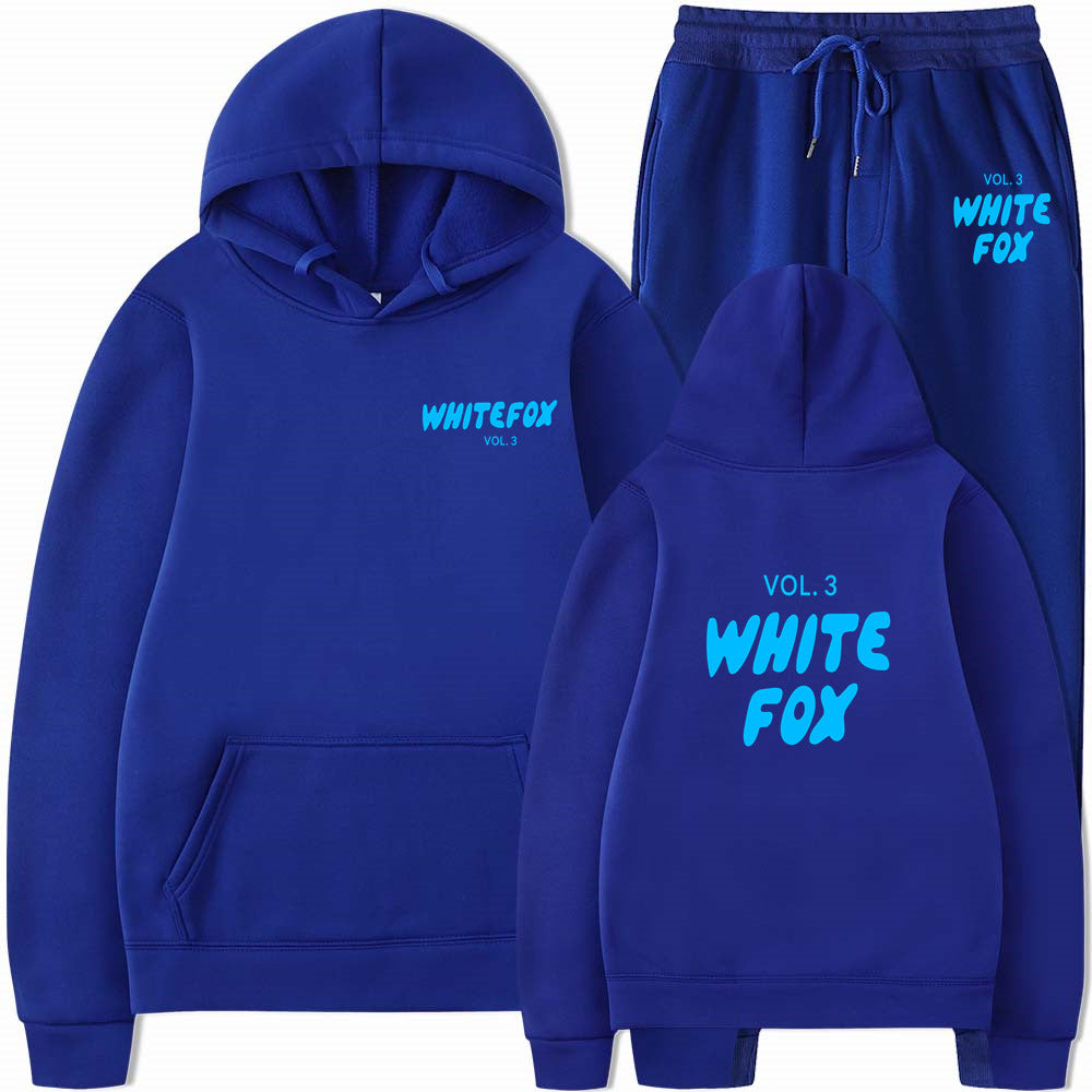 Winter New Hoodie Set Fashion Sports LOGO Long Sleeve Crew Neck Hooded Sweatshirt Two-piece Set