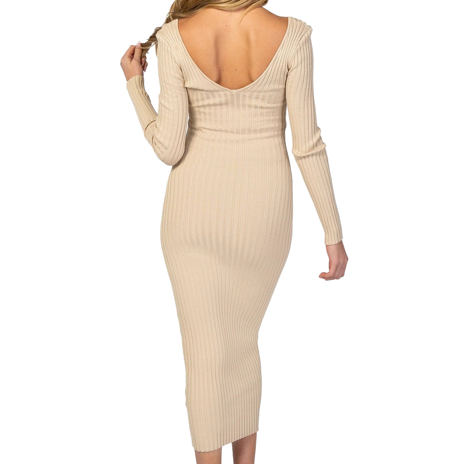 Sexy Slim V-neck Long Sleeve Pregnant Women Dress