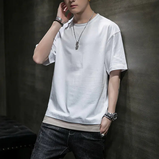 Men's Cotton Short Sleeve T-Shirt - Casual Graphic Top