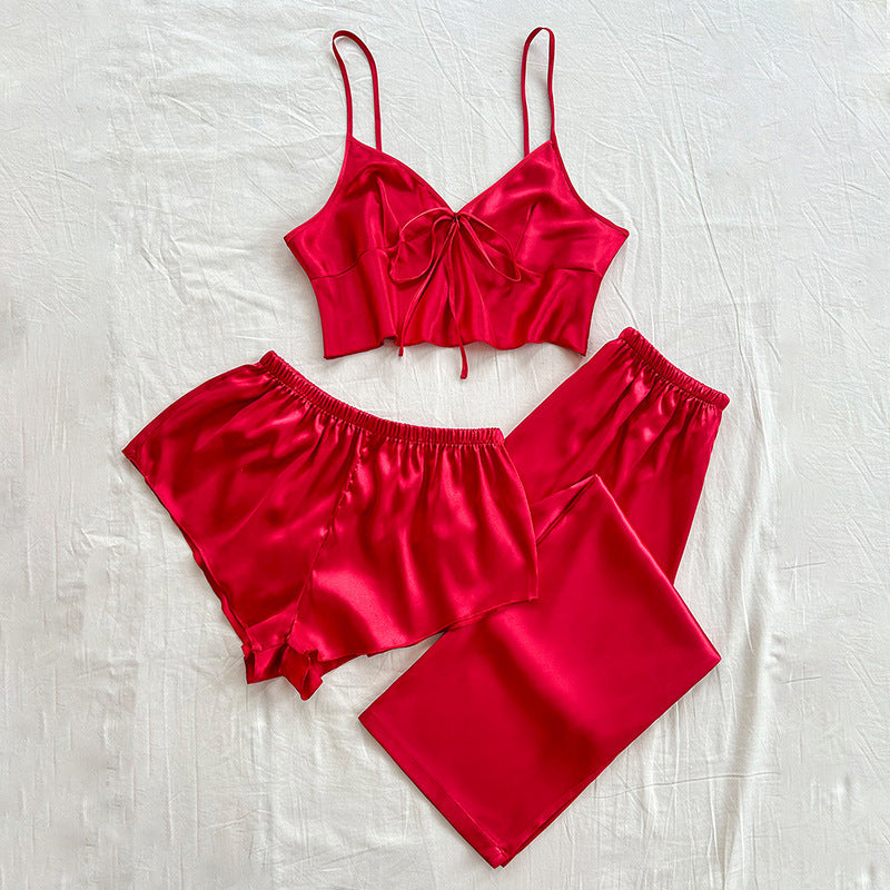 Flat top nightgown home suit set