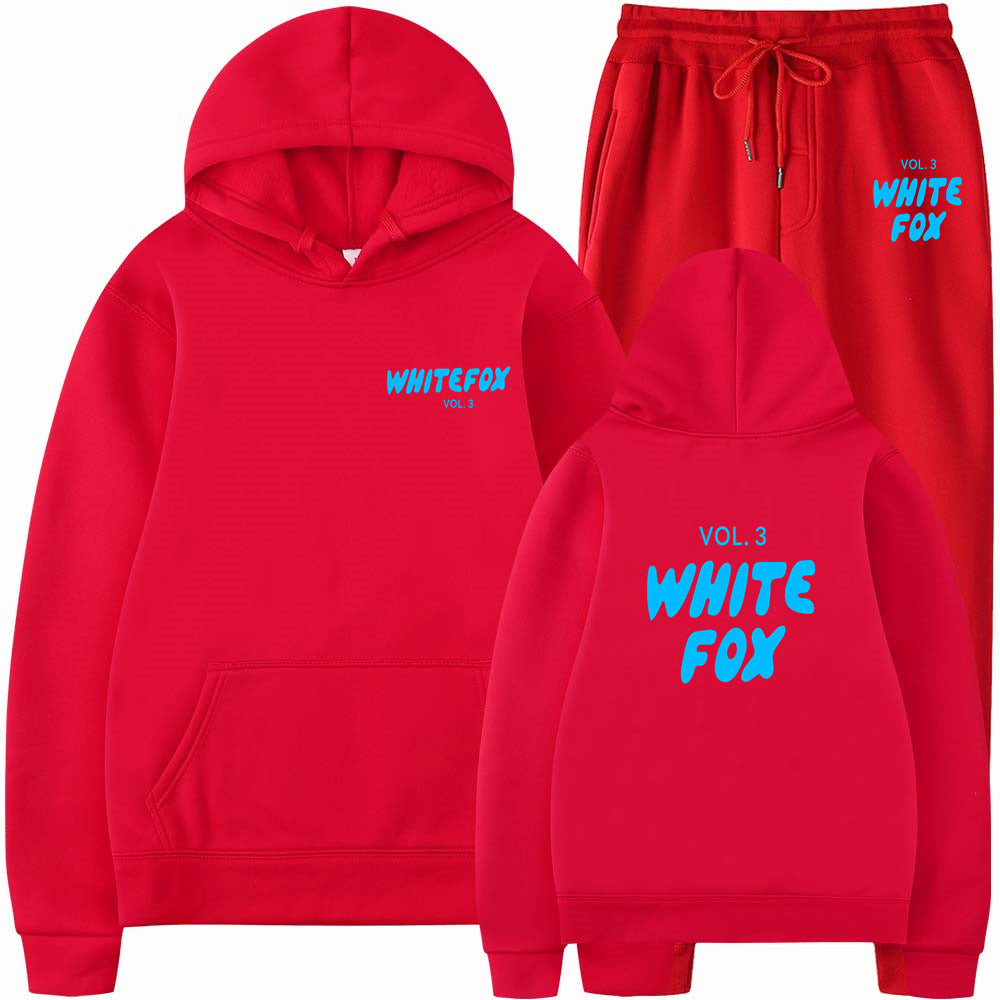 Winter New Hoodie Set Fashion Sports LOGO Long Sleeve Crew Neck Hooded Sweatshirt Two-piece Set